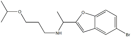 [1-(5-bromo-1-benzofuran-2-yl)ethyl][3-(propan-2-yloxy)propyl]amine,,结构式