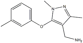 [1,3-dimethyl-5-(3-methylphenoxy)-1H-pyrazol-4-yl]methanamine 结构式