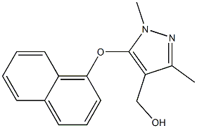 [1,3-dimethyl-5-(naphthalen-1-yloxy)-1H-pyrazol-4-yl]methanol,,结构式