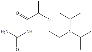 [2-({2-[bis(propan-2-yl)amino]ethyl}amino)propanoyl]urea 化学構造式