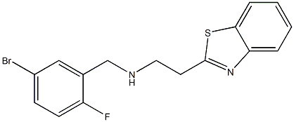 [2-(1,3-benzothiazol-2-yl)ethyl][(5-bromo-2-fluorophenyl)methyl]amine 结构式