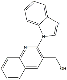 [2-(1H-1,3-benzodiazol-1-yl)quinolin-3-yl]methanol 结构式