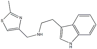 [2-(1H-indol-3-yl)ethyl][(2-methyl-1,3-thiazol-4-yl)methyl]amine,,结构式