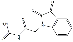 [2-(2,3-dioxo-2,3-dihydro-1H-indol-1-yl)acetyl]urea Struktur