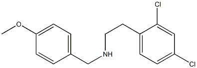 N-(4-メトキシベンジル)-2,4-ジクロロフェネチルアミン 化学構造式