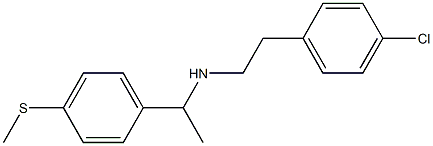 [2-(4-chlorophenyl)ethyl]({1-[4-(methylsulfanyl)phenyl]ethyl})amine 化学構造式