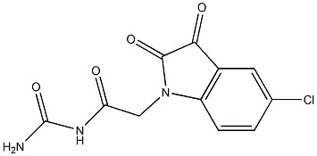 [2-(5-chloro-2,3-dioxo-2,3-dihydro-1H-indol-1-yl)acetyl]urea Struktur