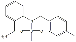 [2-(aminomethyl)phenyl]-N-[(4-methylphenyl)methyl]methanesulfonamide 结构式