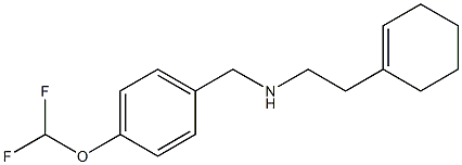 [2-(cyclohex-1-en-1-yl)ethyl]({[4-(difluoromethoxy)phenyl]methyl})amine,,结构式