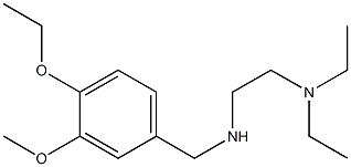 [2-(diethylamino)ethyl][(4-ethoxy-3-methoxyphenyl)methyl]amine,,结构式