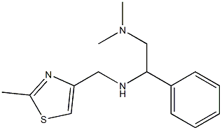 [2-(dimethylamino)-1-phenylethyl][(2-methyl-1,3-thiazol-4-yl)methyl]amine,,结构式