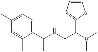 [2-(dimethylamino)-2-(thiophen-2-yl)ethyl][1-(2,4-dimethylphenyl)ethyl]amine,,结构式