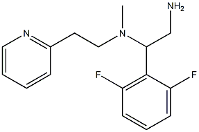 [2-amino-1-(2,6-difluorophenyl)ethyl](methyl)[2-(pyridin-2-yl)ethyl]amine Structure