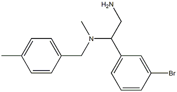 [2-amino-1-(3-bromophenyl)ethyl](methyl)[(4-methylphenyl)methyl]amine Structure