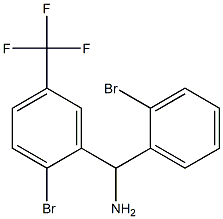 [2-bromo-5-(trifluoromethyl)phenyl](2-bromophenyl)methanamine 化学構造式