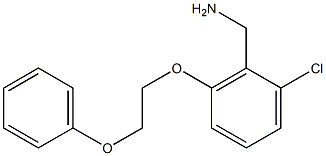 [2-chloro-6-(2-phenoxyethoxy)phenyl]methanamine 结构式