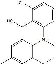 [2-chloro-6-(6-methyl-1,2,3,4-tetrahydroquinolin-1-yl)phenyl]methanol,,结构式