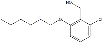 [2-chloro-6-(hexyloxy)phenyl]methanol 化学構造式