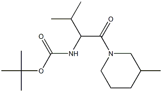 [2-Methyl-1-(3-methyl-piperidine-1-carbonyl)-propyl]-carbamic acid tert-butyl ester 化学構造式