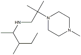 [2-methyl-2-(4-methylpiperazin-1-yl)propyl](3-methylpentan-2-yl)amine 结构式