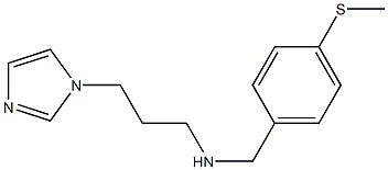 [3-(1H-imidazol-1-yl)propyl]({[4-(methylsulfanyl)phenyl]methyl})amine,,结构式
