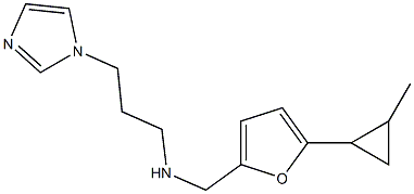 [3-(1H-imidazol-1-yl)propyl]({[5-(2-methylcyclopropyl)furan-2-yl]methyl})amine|