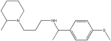 [3-(2-methylpiperidin-1-yl)propyl]({1-[4-(methylsulfanyl)phenyl]ethyl})amine,,结构式