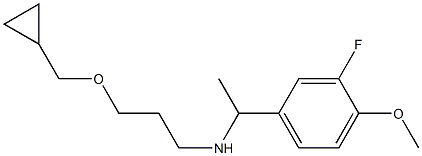 [3-(cyclopropylmethoxy)propyl][1-(3-fluoro-4-methoxyphenyl)ethyl]amine,,结构式