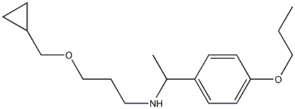 [3-(cyclopropylmethoxy)propyl][1-(4-propoxyphenyl)ethyl]amine Struktur