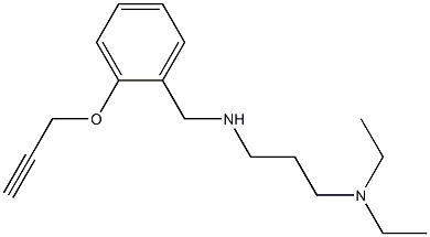 [3-(diethylamino)propyl]({[2-(prop-2-yn-1-yloxy)phenyl]methyl})amine,,结构式