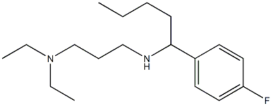 [3-(diethylamino)propyl][1-(4-fluorophenyl)pentyl]amine 化学構造式