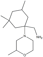 [3,3,5-trimethyl-1-(2-methylmorpholin-4-yl)cyclohexyl]methanamine 化学構造式