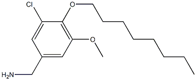 [3-chloro-5-methoxy-4-(octyloxy)phenyl]methanamine 化学構造式