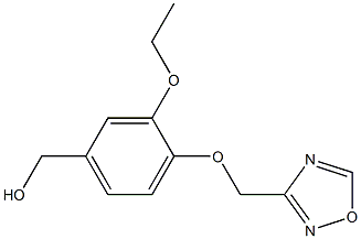 [3-ethoxy-4-(1,2,4-oxadiazol-3-ylmethoxy)phenyl]methanol 化学構造式