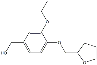 [3-ethoxy-4-(oxolan-2-ylmethoxy)phenyl]methanol Struktur