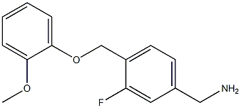 [3-fluoro-4-(2-methoxyphenoxymethyl)phenyl]methanamine Structure