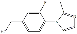 [3-fluoro-4-(2-methyl-1H-imidazol-1-yl)phenyl]methanol 化学構造式