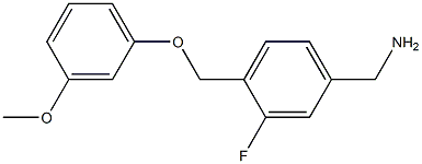 [3-fluoro-4-(3-methoxyphenoxymethyl)phenyl]methanamine Struktur