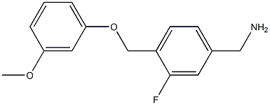 [3-fluoro-4-(3-methoxyphenoxymethyl)phenyl]methanamine Structure