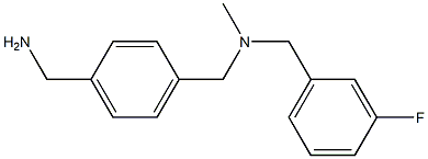 [4-({[(3-fluorophenyl)methyl](methyl)amino}methyl)phenyl]methanamine Struktur