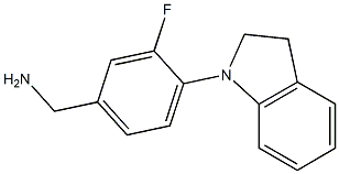 [4-(2,3-dihydro-1H-indol-1-yl)-3-fluorophenyl]methanamine Structure