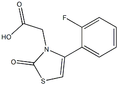 [4-(2-fluorophenyl)-2-oxo-1,3-thiazol-3(2H)-yl]acetic acid 化学構造式