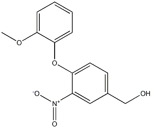 [4-(2-methoxyphenoxy)-3-nitrophenyl]methanol Struktur