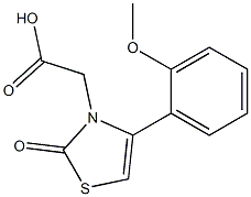 [4-(2-methoxyphenyl)-2-oxo-1,3-thiazol-3(2H)-yl]acetic acid 化学構造式