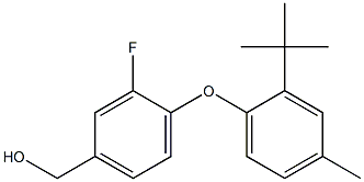 [4-(2-tert-butyl-4-methylphenoxy)-3-fluorophenyl]methanol 化学構造式