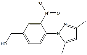 [4-(3,5-dimethyl-1H-pyrazol-1-yl)-3-nitrophenyl]methanol 化学構造式
