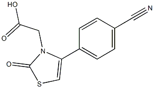 [4-(4-cyanophenyl)-2-oxo-1,3-thiazol-3(2H)-yl]acetic acid 结构式