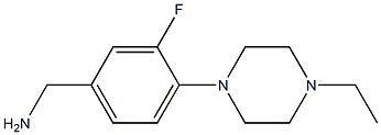 [4-(4-ethylpiperazin-1-yl)-3-fluorophenyl]methanamine Structure