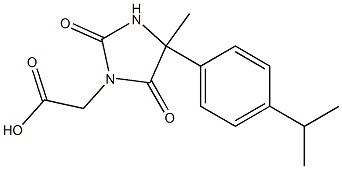 [4-(4-isopropylphenyl)-4-methyl-2,5-dioxoimidazolidin-1-yl]acetic acid Structure