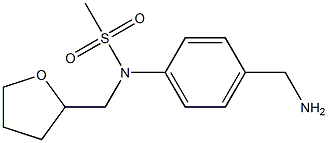 [4-(aminomethyl)phenyl]-N-(oxolan-2-ylmethyl)methanesulfonamide Structure